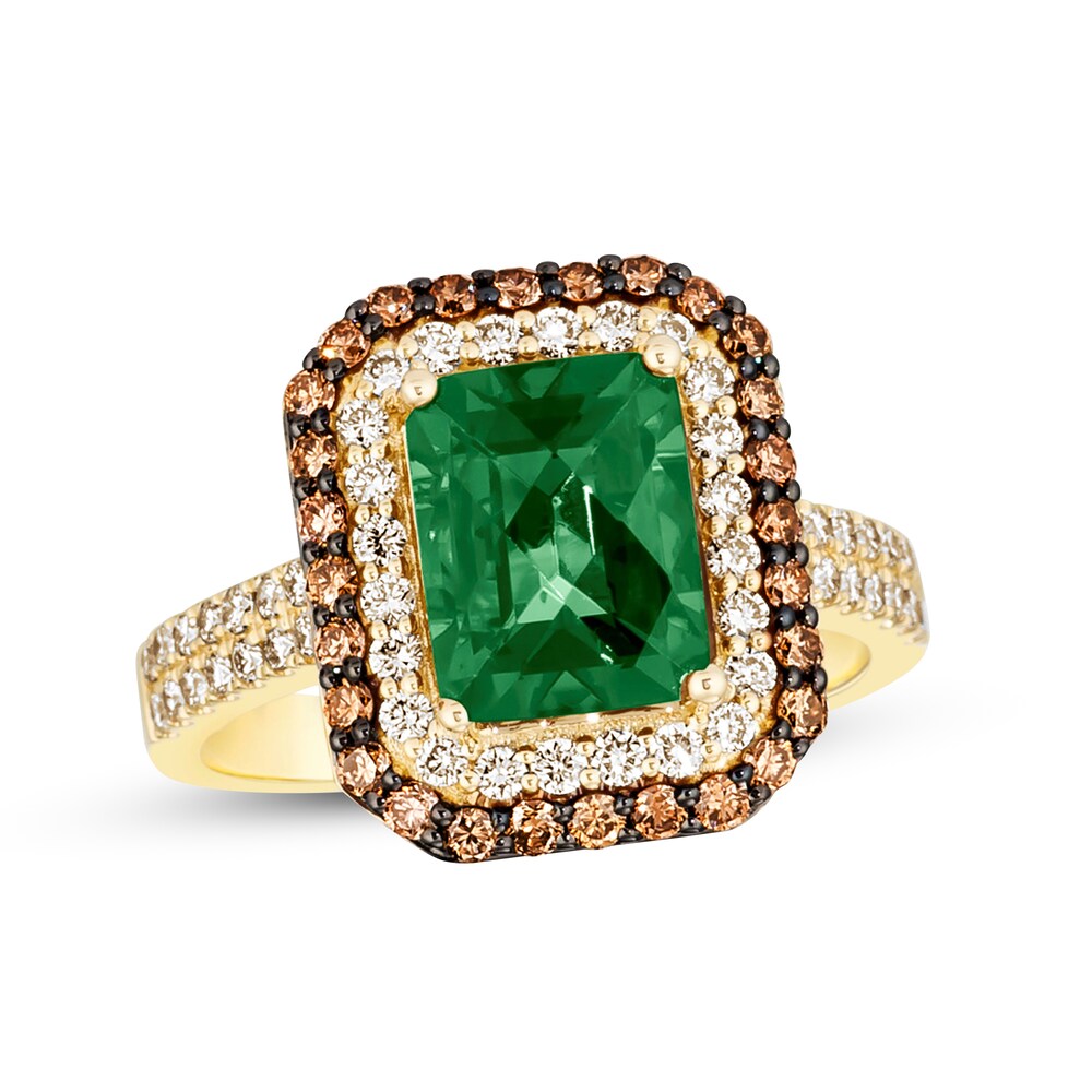 Le Vian Natural Emerald Ring 7/8 ct tw Diamonds 14K Honey Gold rRezmz6a