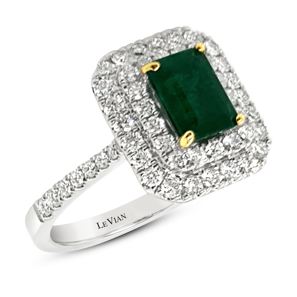 Le Vian Natural Emerald Ring 3/4 ct tw Diamonds 14K Two-Tone Gold rmSbN9Ds