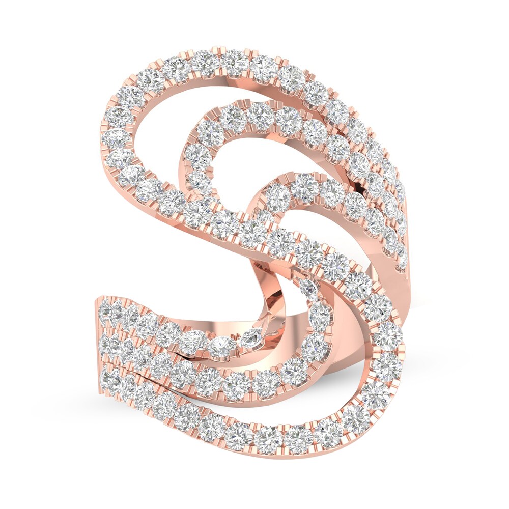 Diamond Ring 2 ct tw Round 10K Rose Gold rnnaWGCV