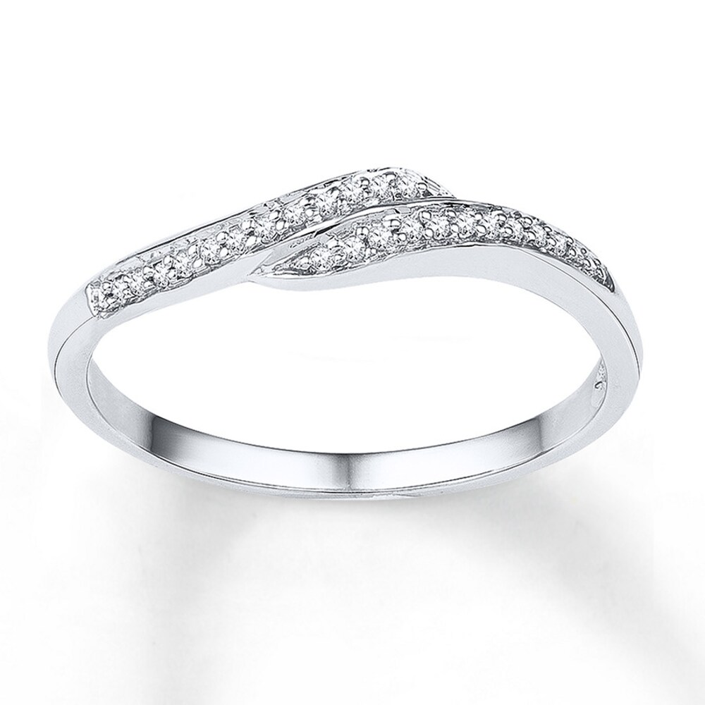 Diamond Ring 1/10 ct tw Round-cut 10K White Gold s5iHqh37