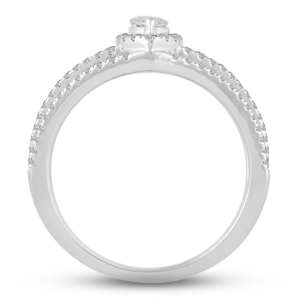 Diamond Ring 1 ct tw Round/Marquise 14K White Gold s5zreEqa