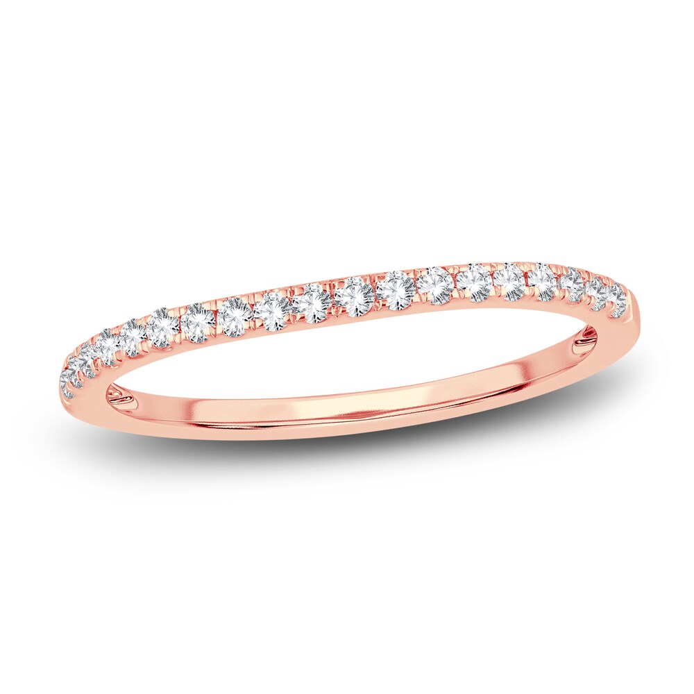 Diamond Wedding Band 1/4 ct tw Round 14K Rose Gold sccN9x3R