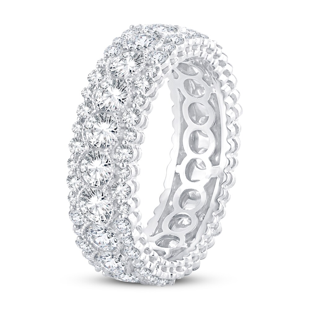 Diamond Eternity Band 3 ct tw Round 14K White Gold seg719Xv