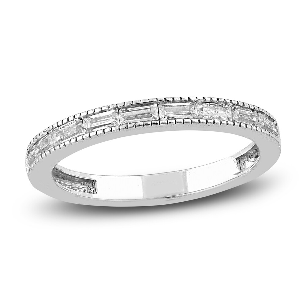 Diamond Stackable Anniversary Band 1/3 ct tw Baguette 14K White Gold sfrXfKvp