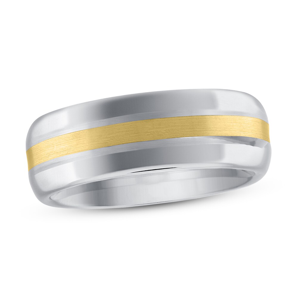 Ring Black Tungsten/10K Yellow Gold snAwx93F
