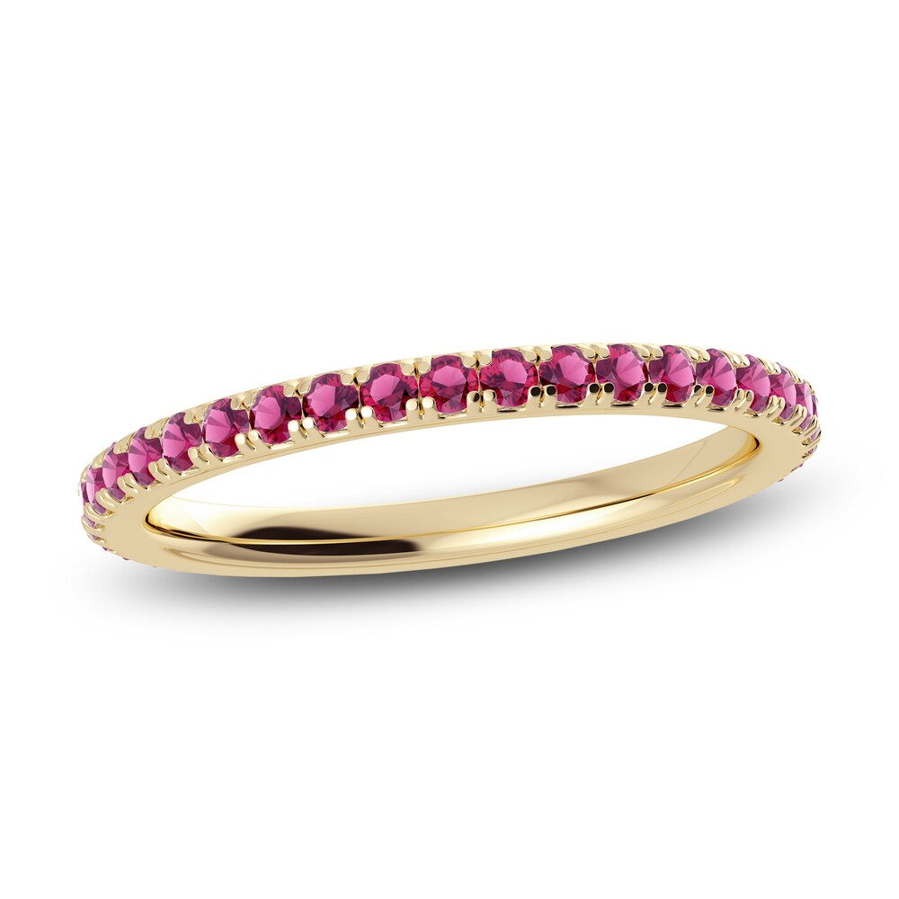 Juliette Maison Natural Rhodolite Garnet Eternity Ring 10K Yellow Gold spQDQHmA