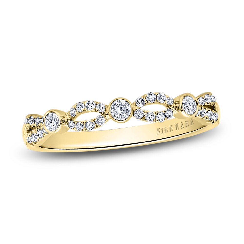 Kirk Kara Twisted Diamond Wedding Band 1/5 ct tw Round 14K Yellow Gold sy15czYf