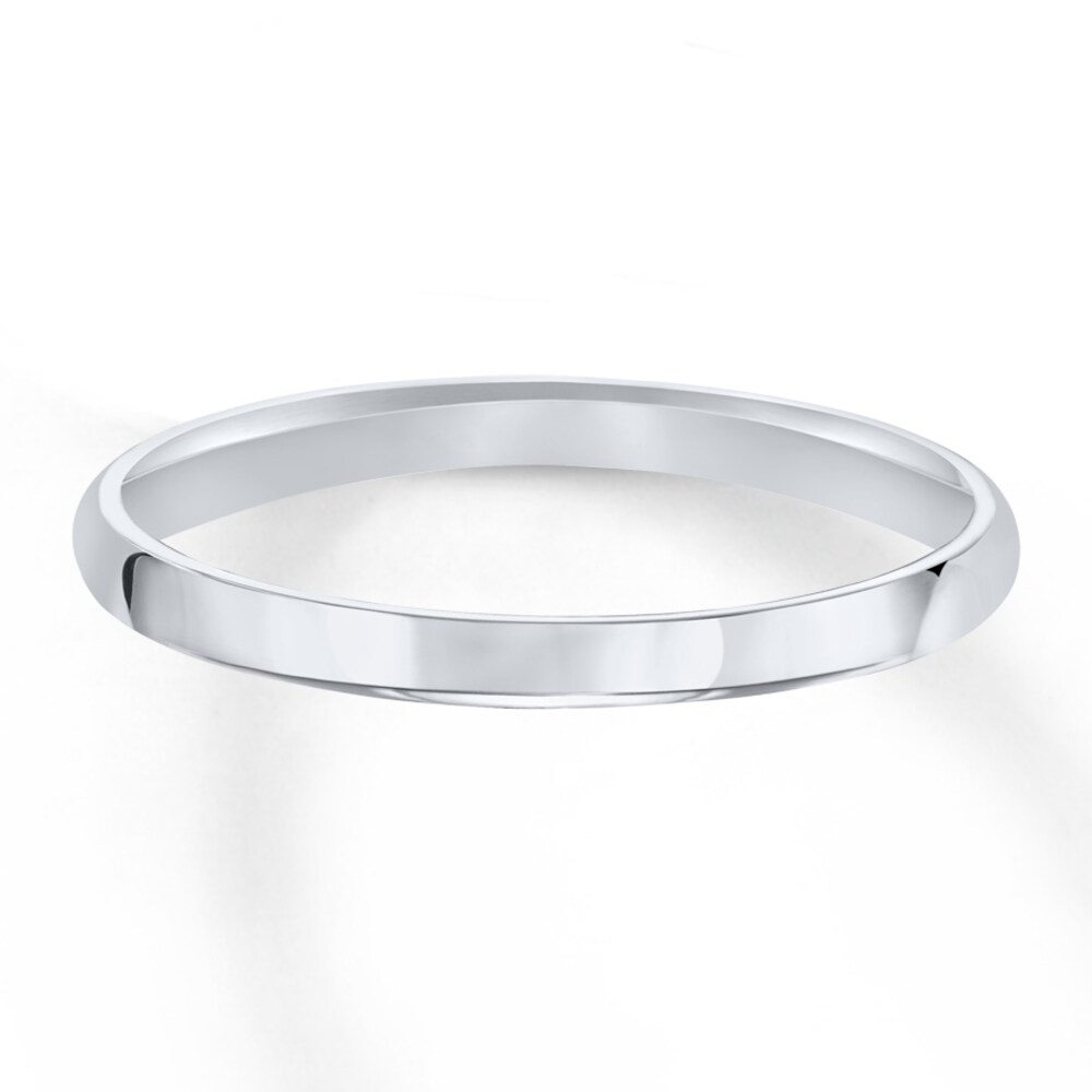 Wedding Band 14K White Gold 2mm t2NnGqxp