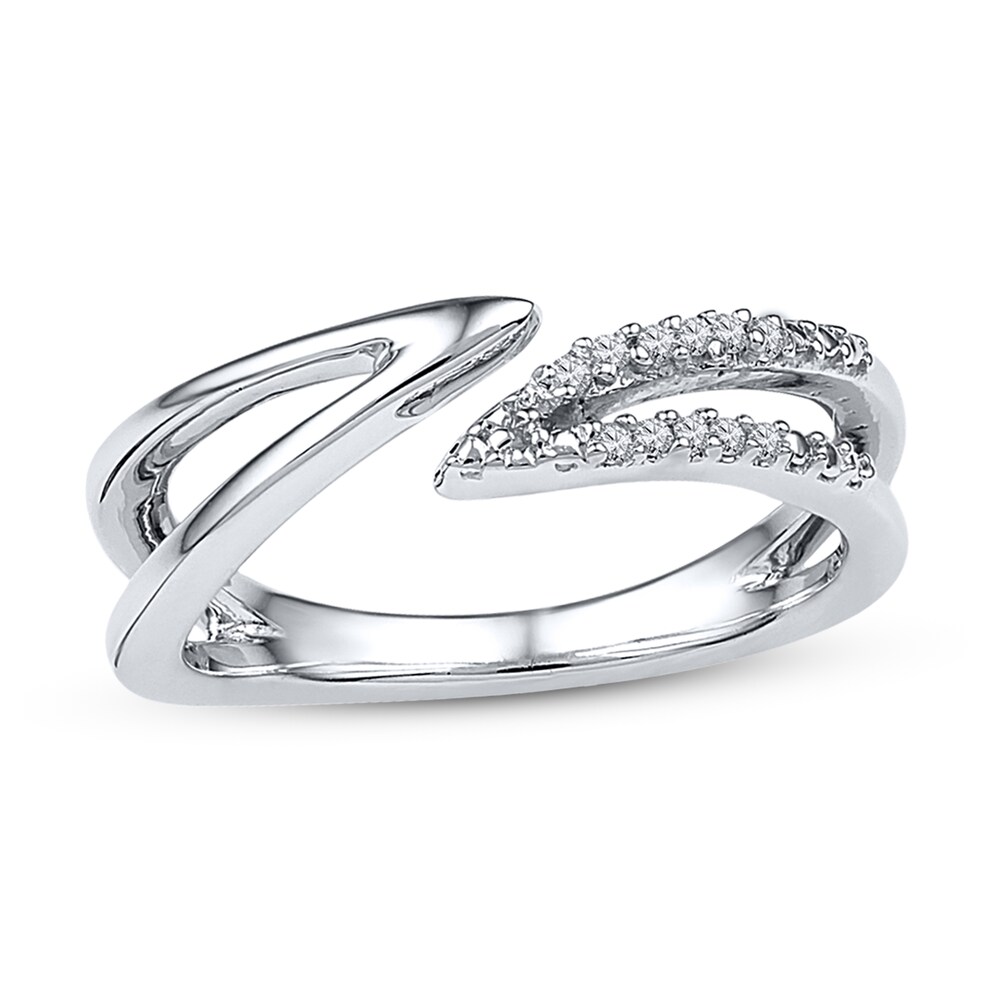 Midi Ring Diamond Accents Sterling Silver tAveNf5u
