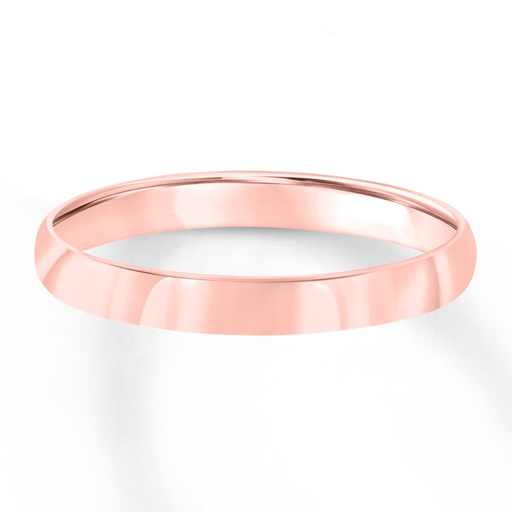 Wedding Band 18K Rose Gold 3mm tBtUzwmN