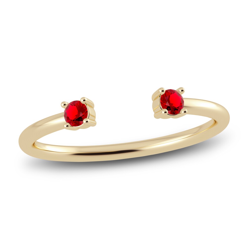 Juliette Maison Natural Ruby Cuff Ring 10K Yellow Gold tMUFhvi0