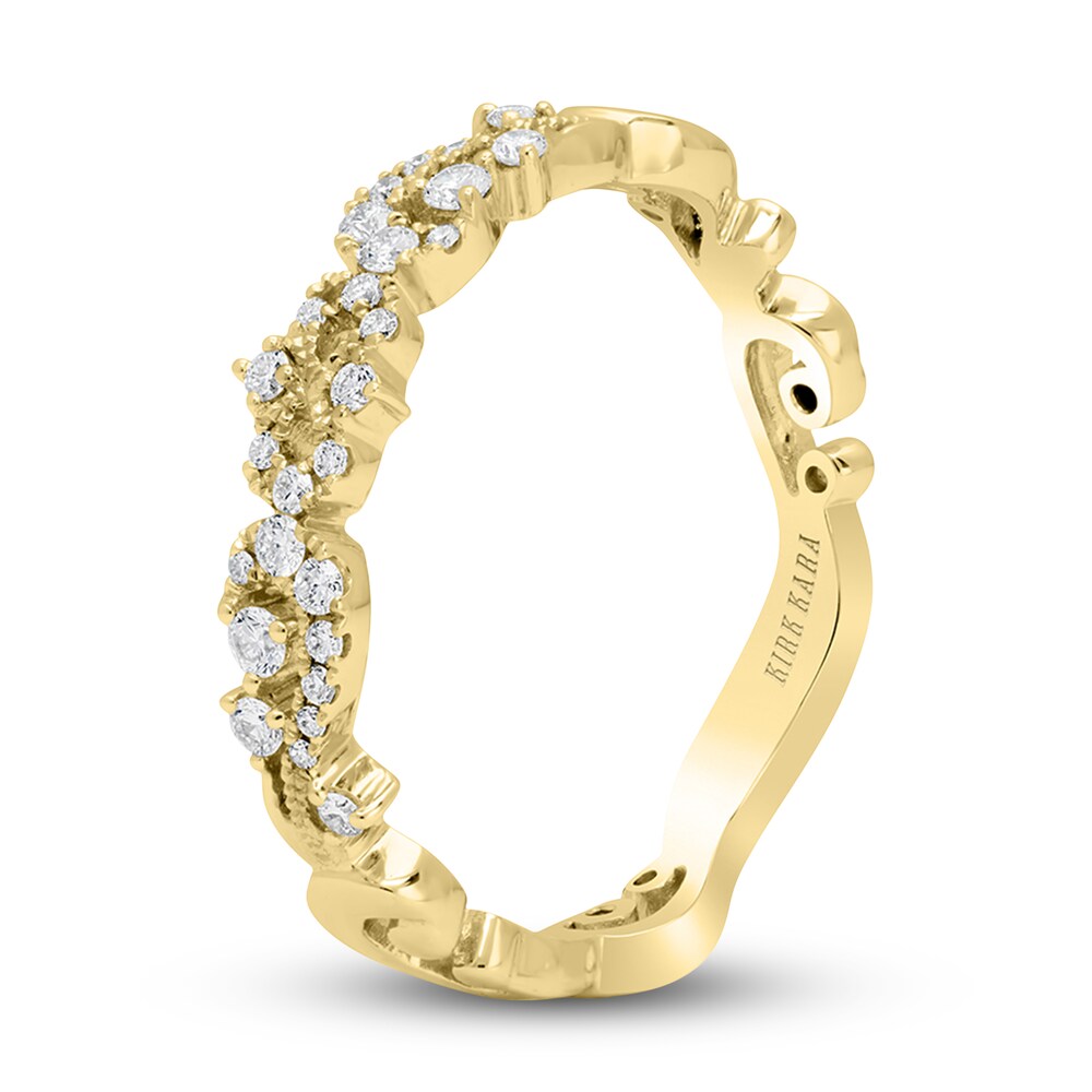 Kirk Kara Artisan Diamond Wedding Band 1/6 ct tw Round 18K Yellow Gold tSmDYVXS