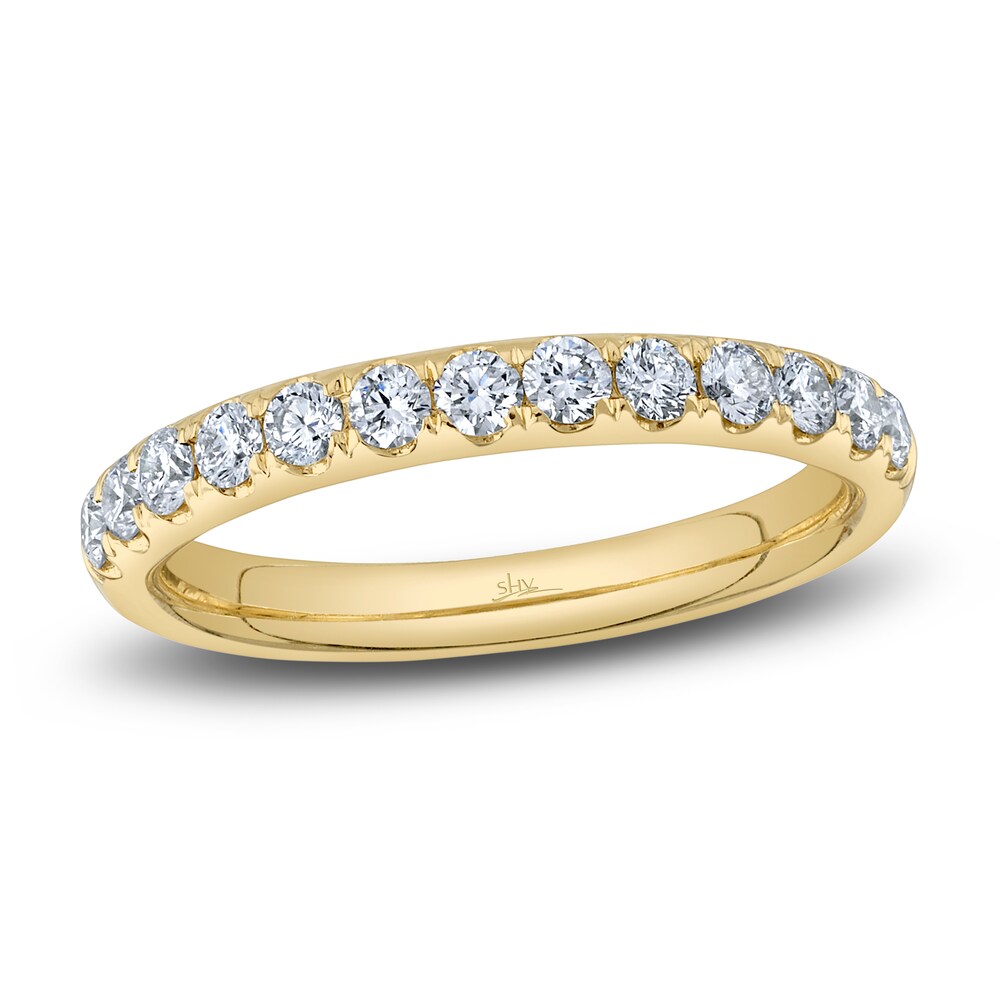 Shy Creation Diamond Ring 1/2 ct tw Round 14K Yellow Gold SC22004432 tdaeSx2j