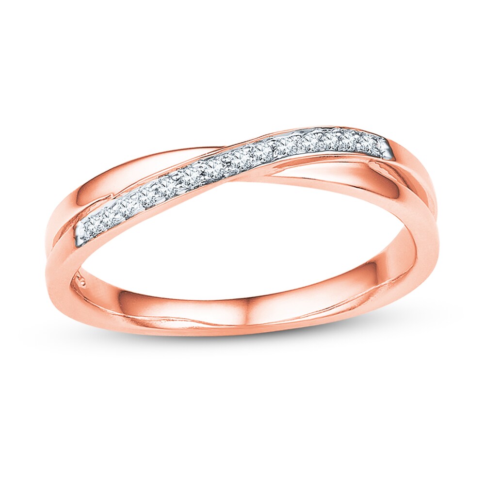 Diamond Ring 1/15 ct tw Round-cut 10K Rose Gold thuAZ0rA