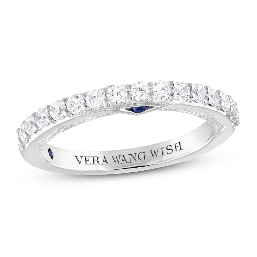 Vera Wang WISH Diamond Anniversary Ring 1/2 ct tw Round 14K White Gold tqkWGyf7