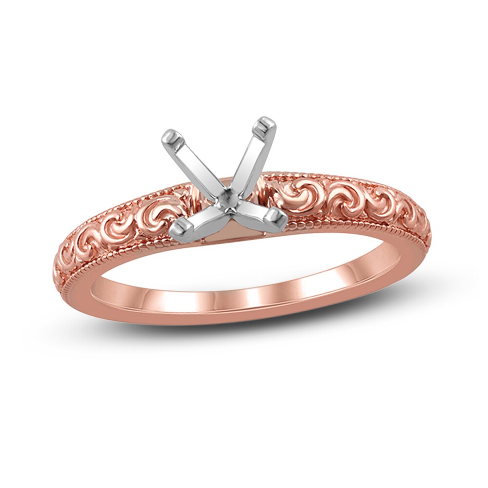 Diamond Ring Setting 14K Rose Gold tucIUnkd