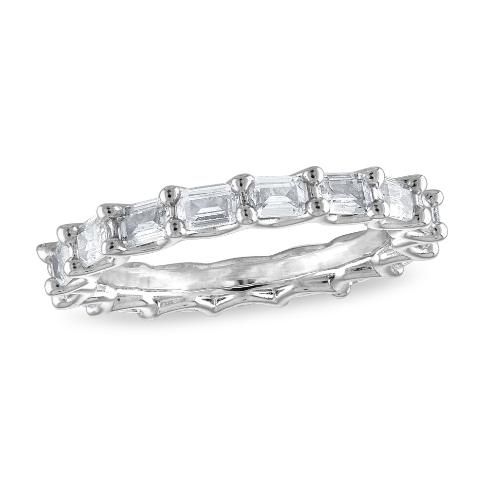 Diamond Eternity Band 3 ct tw Emerald-cut 14K White Gold uBxmorcp