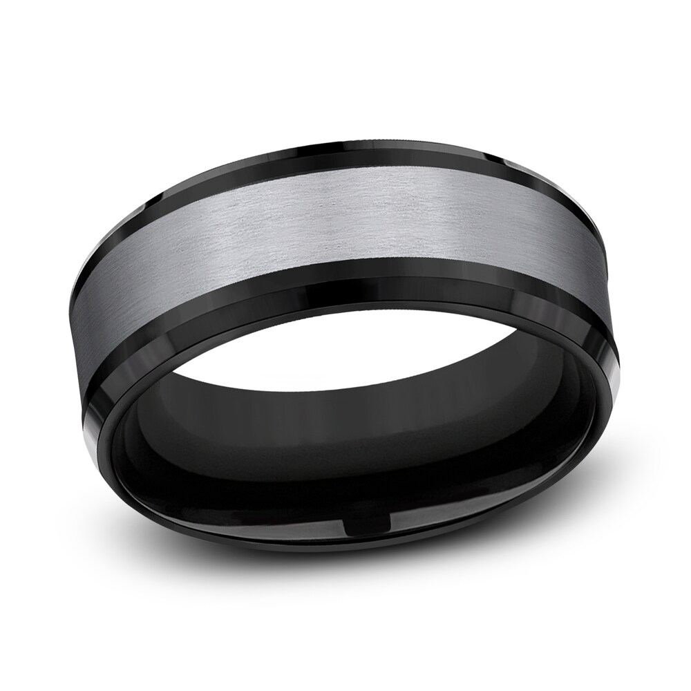 Wedding Band Titanium/Tantalum 8.0mm uFDu22Tx