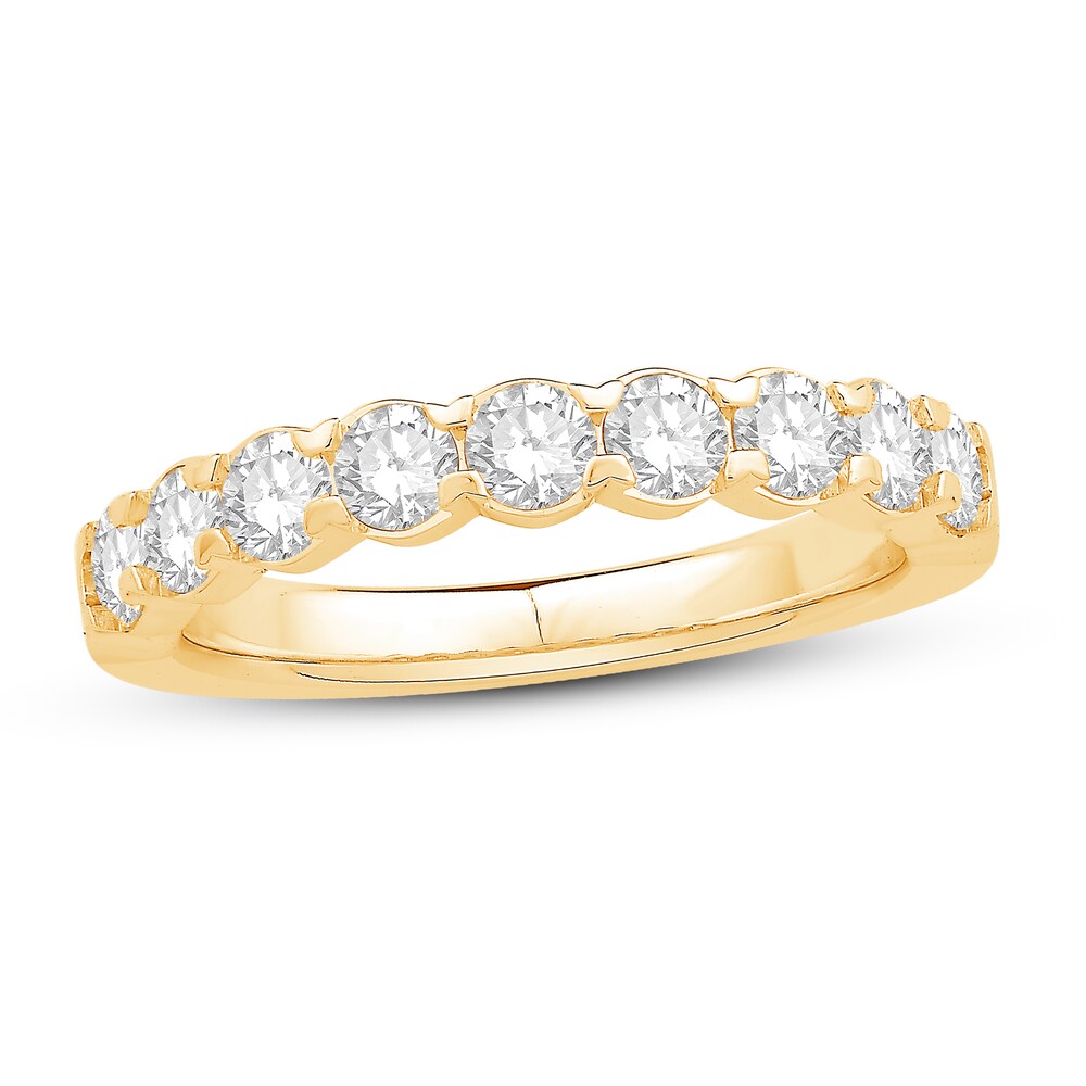 Diamond Anniversary Ring 1 ct tw Round 14K Yellow Gold uLMUWwe2