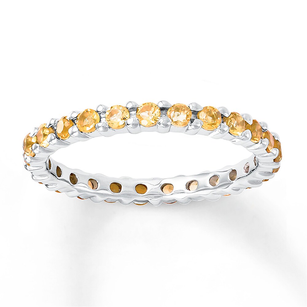 Stackable Ring Citrines Sterling Silver uTJtgglb