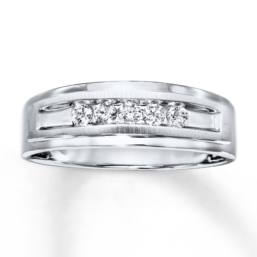 Diamond Band 1/4 ct tw Round-cut 10K White Gold uaR4G0V3