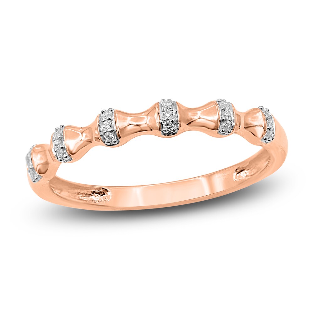 Diamond Stackable Anniversary Band 1/20 ct tw Round 14K Rose Gold ur28MW3e [ur28MW3e]