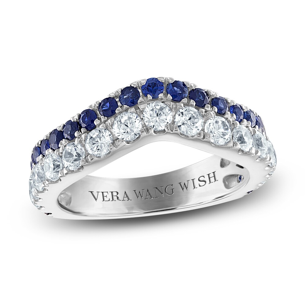 Vera Wang WISH Lab-Created Diamond Anniversary Band 1 ct tw Round 14K White Gold uzUAVY7F