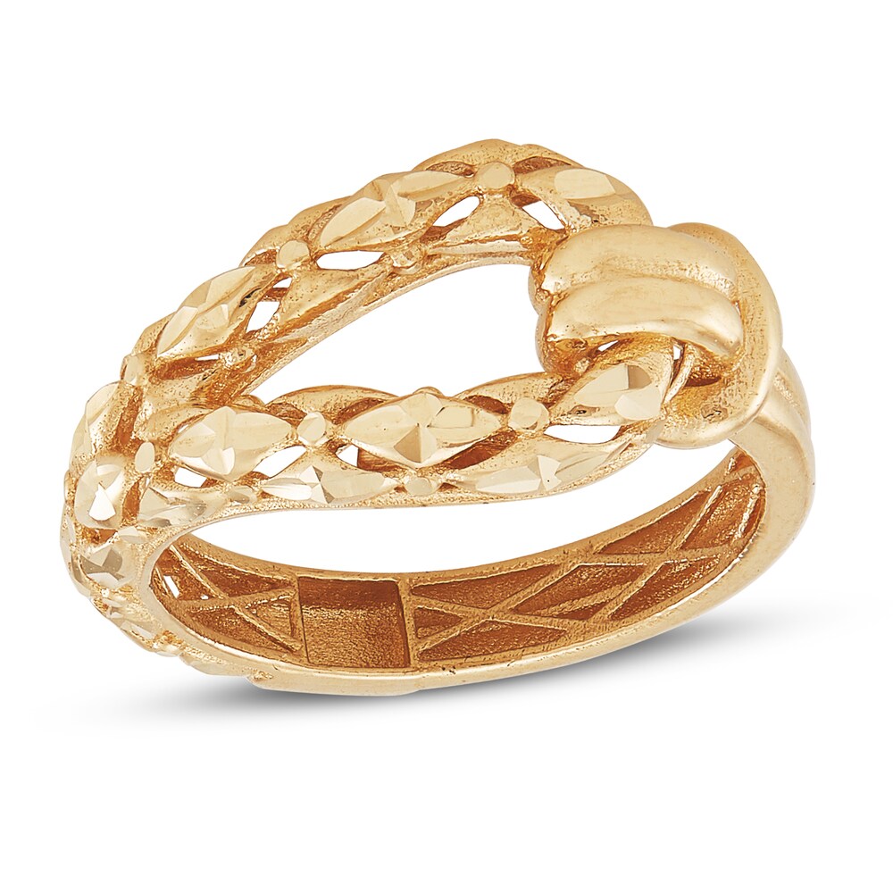 Italia D'Oro Pierced Open Knot Ring 14K Yellow Gold v6lm6zwg