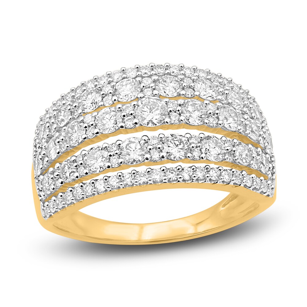 Diamond Anniversary Band 1-3/4 ct tw Round 14K Yellow Gold vB5gG48A