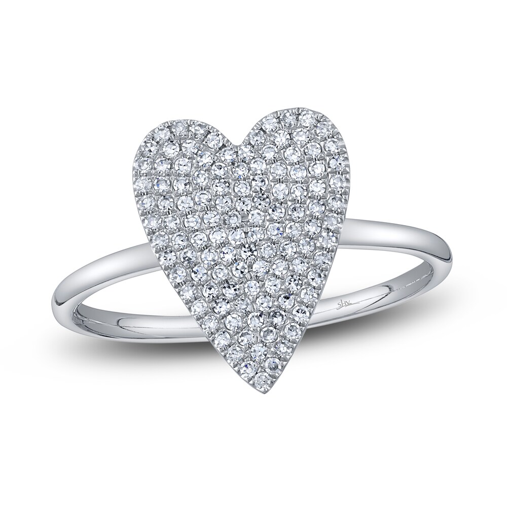 Shy Creation Diamond Heart Ring 1/4 ct tw Round 14K White Gold SC55009104V2 vUDmygjj