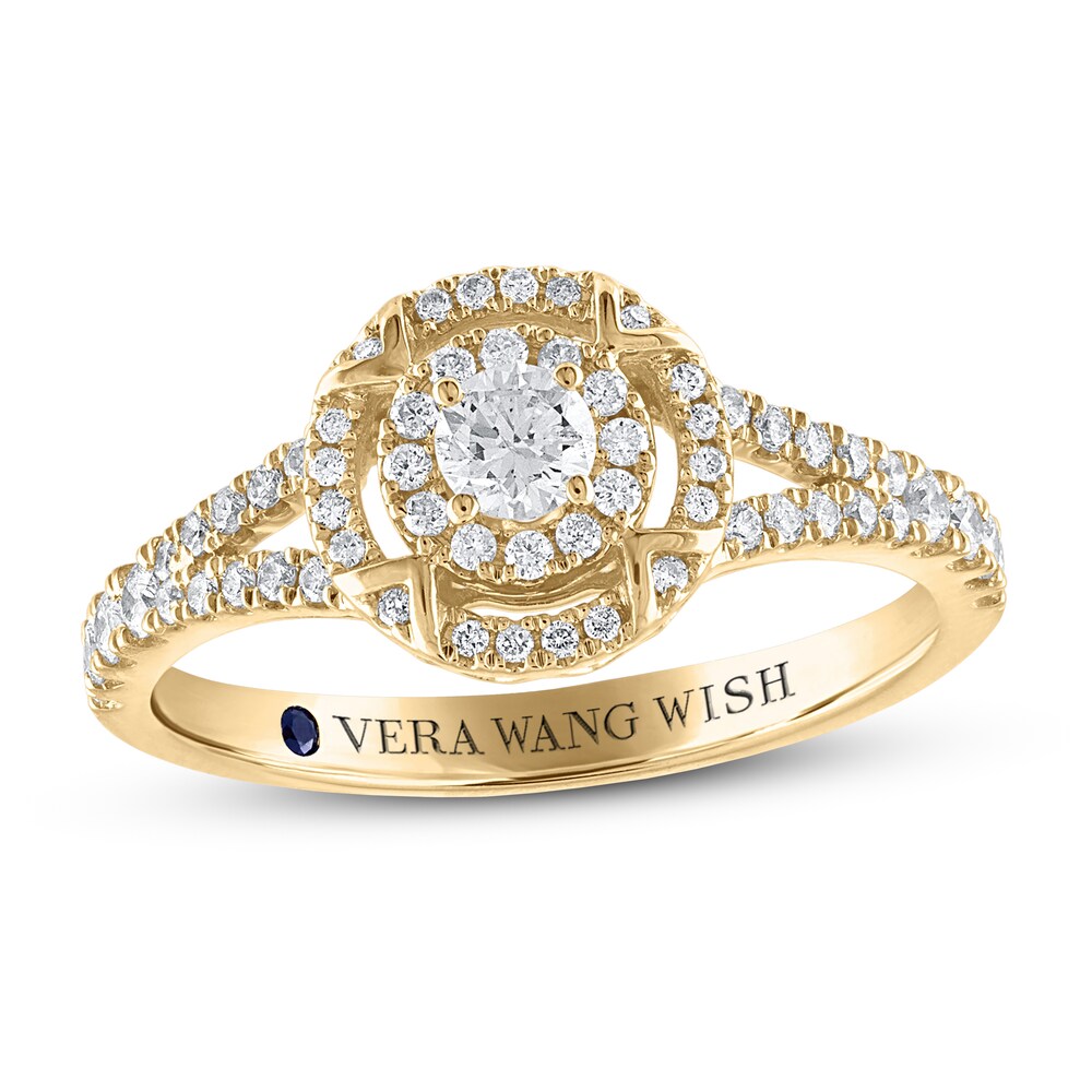Vera Wang WISH Diamond Ring 1/2 ct tw Round 10K Yellow Gold vaFcSbUM