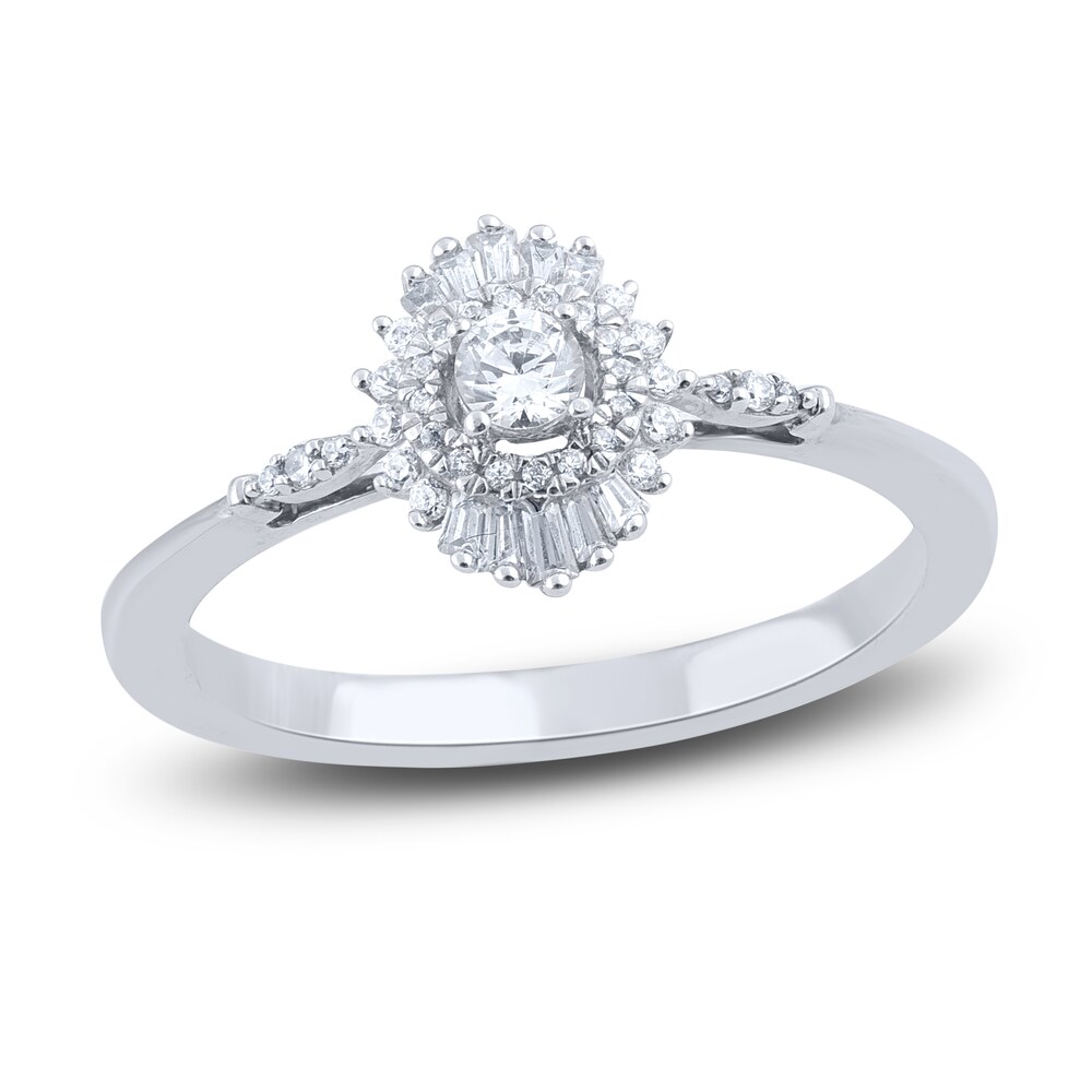 Diamond Promise Ring 1/4 ct tw Round 14K White Gold vq0nbjyv