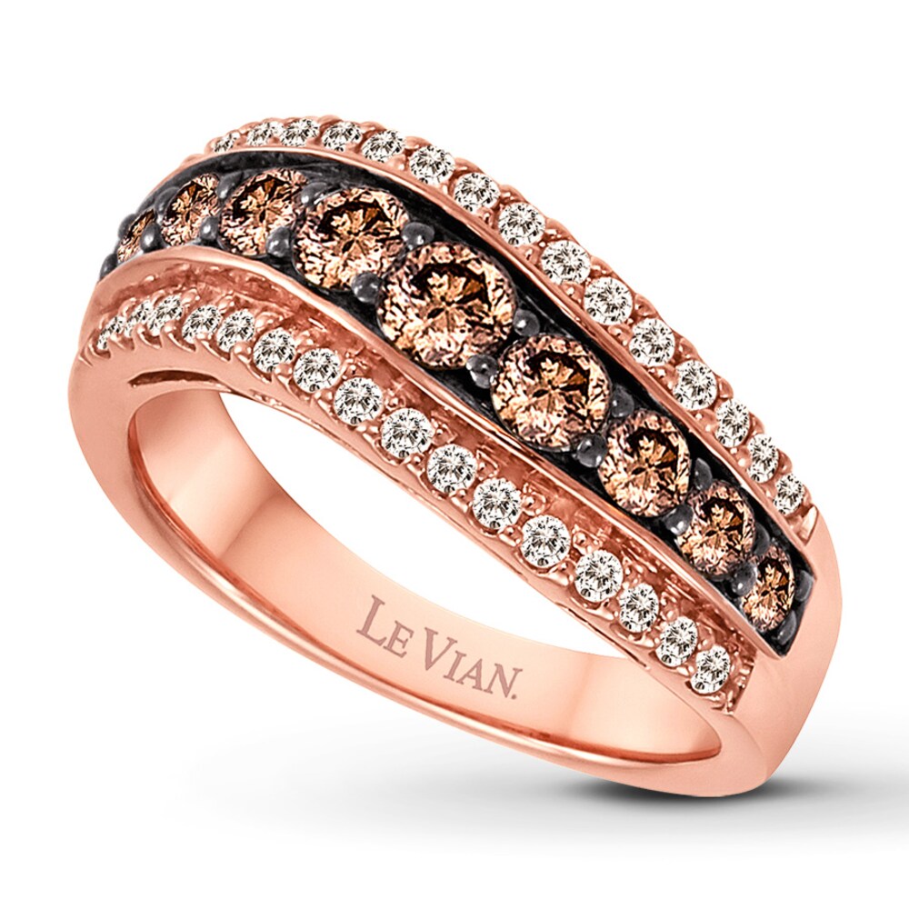 Le Vian Chocolate Diamond Ring 1-1/5 ct tw 14K Strawberry Gold vyGjLebK