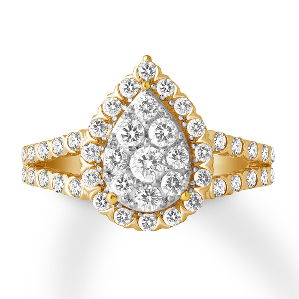 Diamond Ring 1 carat tw Round 14K Two-Tone Gold w3ONirtI