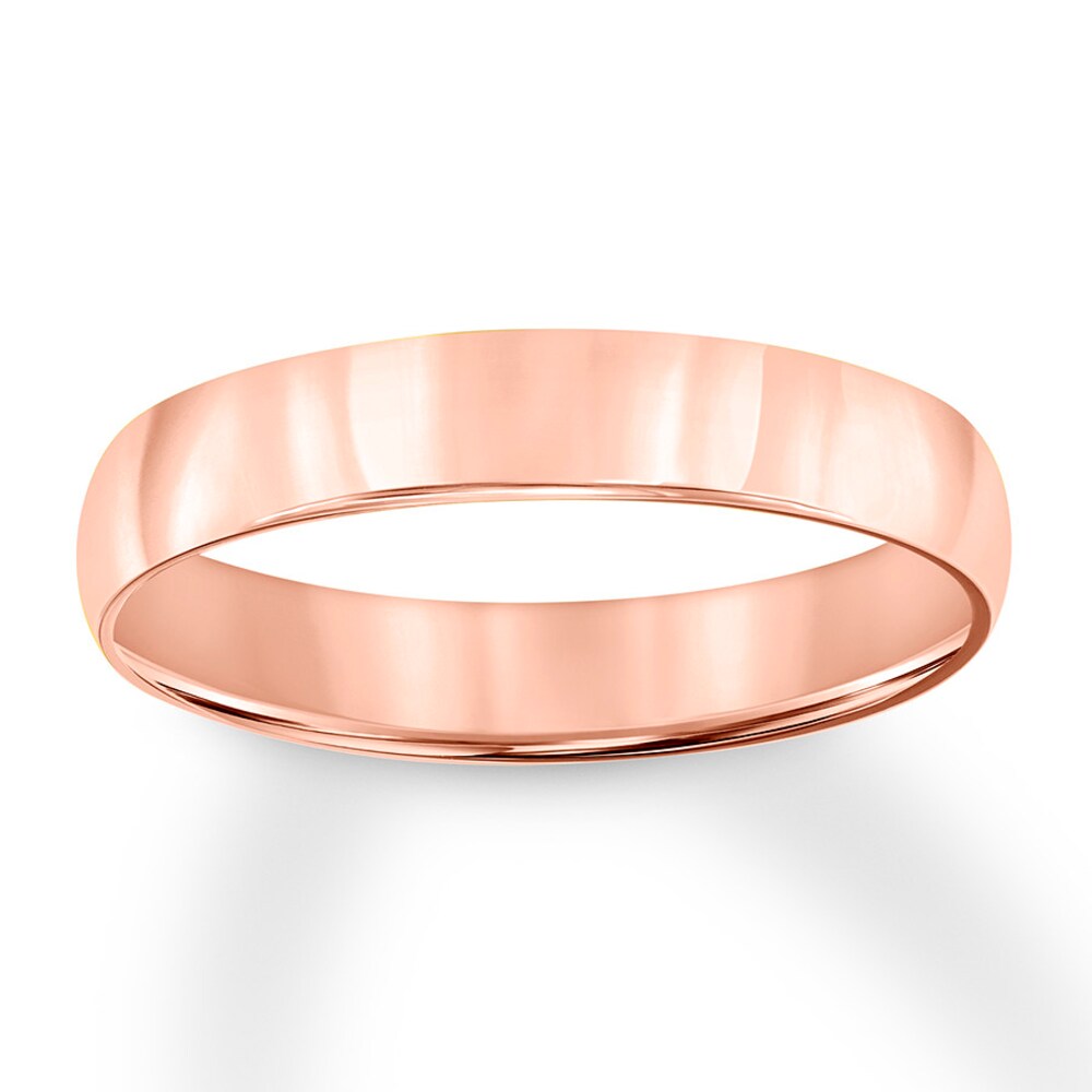 Wedding Band 4mm 14K Rose Gold wCqxi1xn