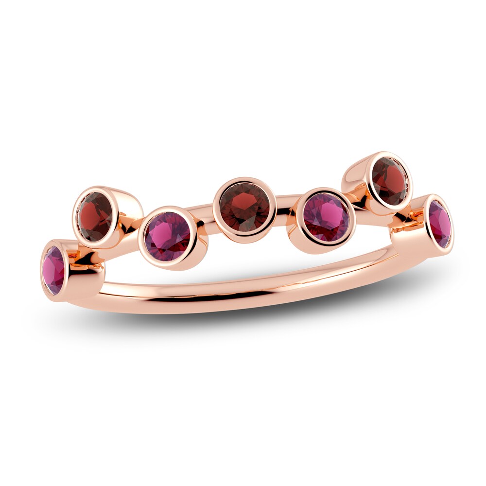 Juliette Maison Natural Rhodolite Garnet & Natural Garnet Ring 10K Rose Gold wERIICjF