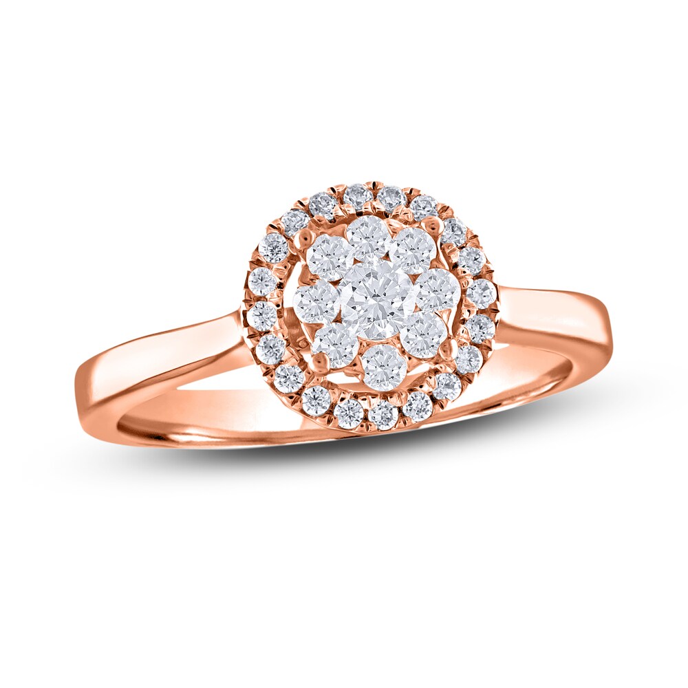 Diamond Ring 3/8 ct tw Round 14K Rose Gold wIUHsoaN