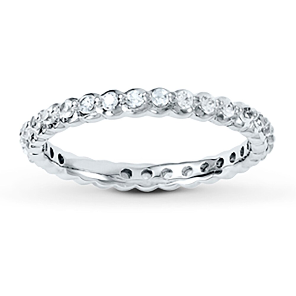 Stackable Ring Lab-Created Sapphire Sterling Silver wLh5PXaN