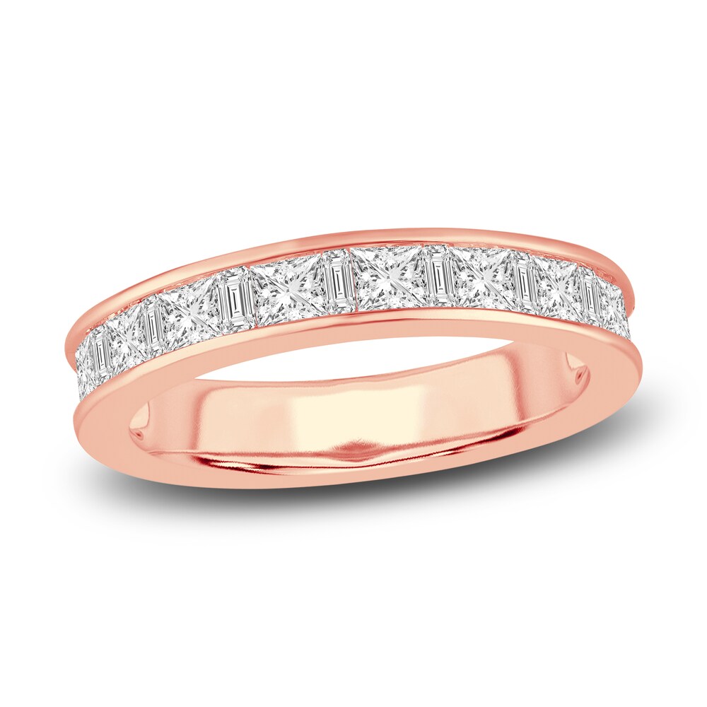 Diamond Eternity Band 2 ct tw Princess/Baguette 14K Rose Gold wdZhJGNk