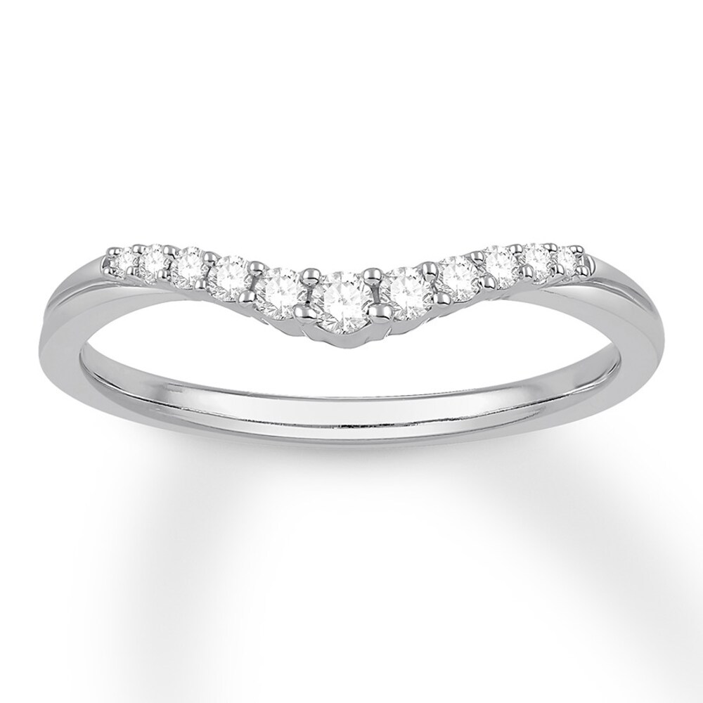 Diamond Contour Ring 1/6 carat tw Round 14K White Gold x3JLyUJC