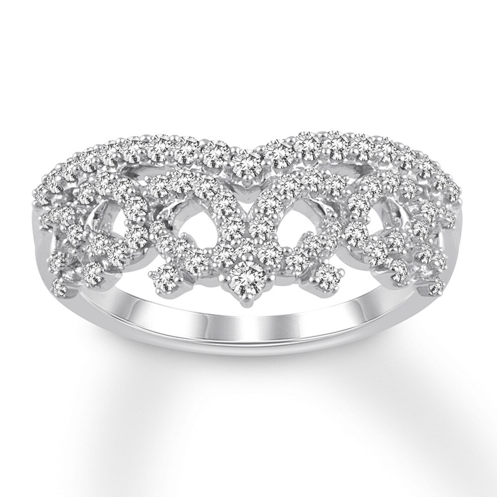 Diamond Tiara Ring 1/2 ct tw Round-cut 14K White Gold xGGTwEdG