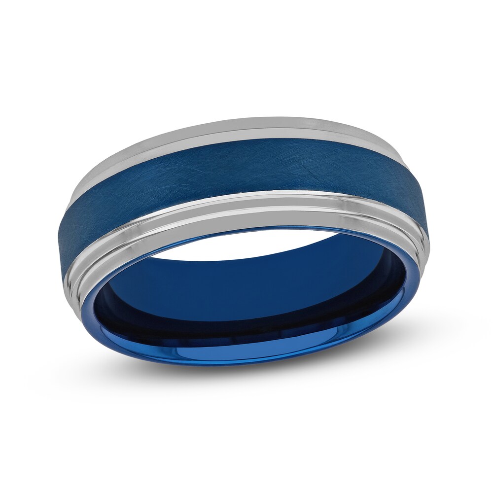 Wedding Band Blue Tungsten 8mm xS5QeGal