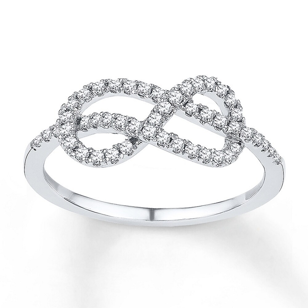 Diamond Infinity Ring 1/4 ct tw Round-cut Sterling Silver xSpDe5B1