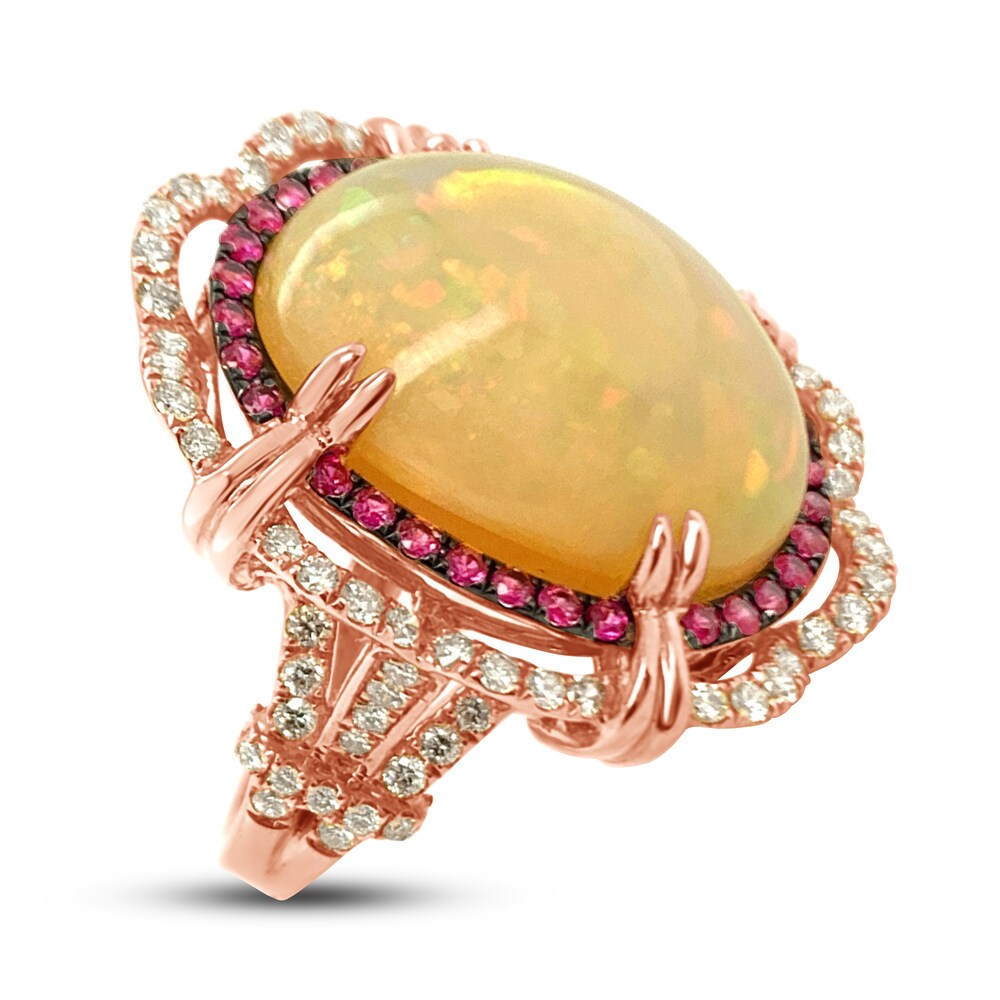 Le Vian Natural Opal/Ruby Ring 1 ct tw Diamonds 18K Strawberry Gold xUnxJLZw