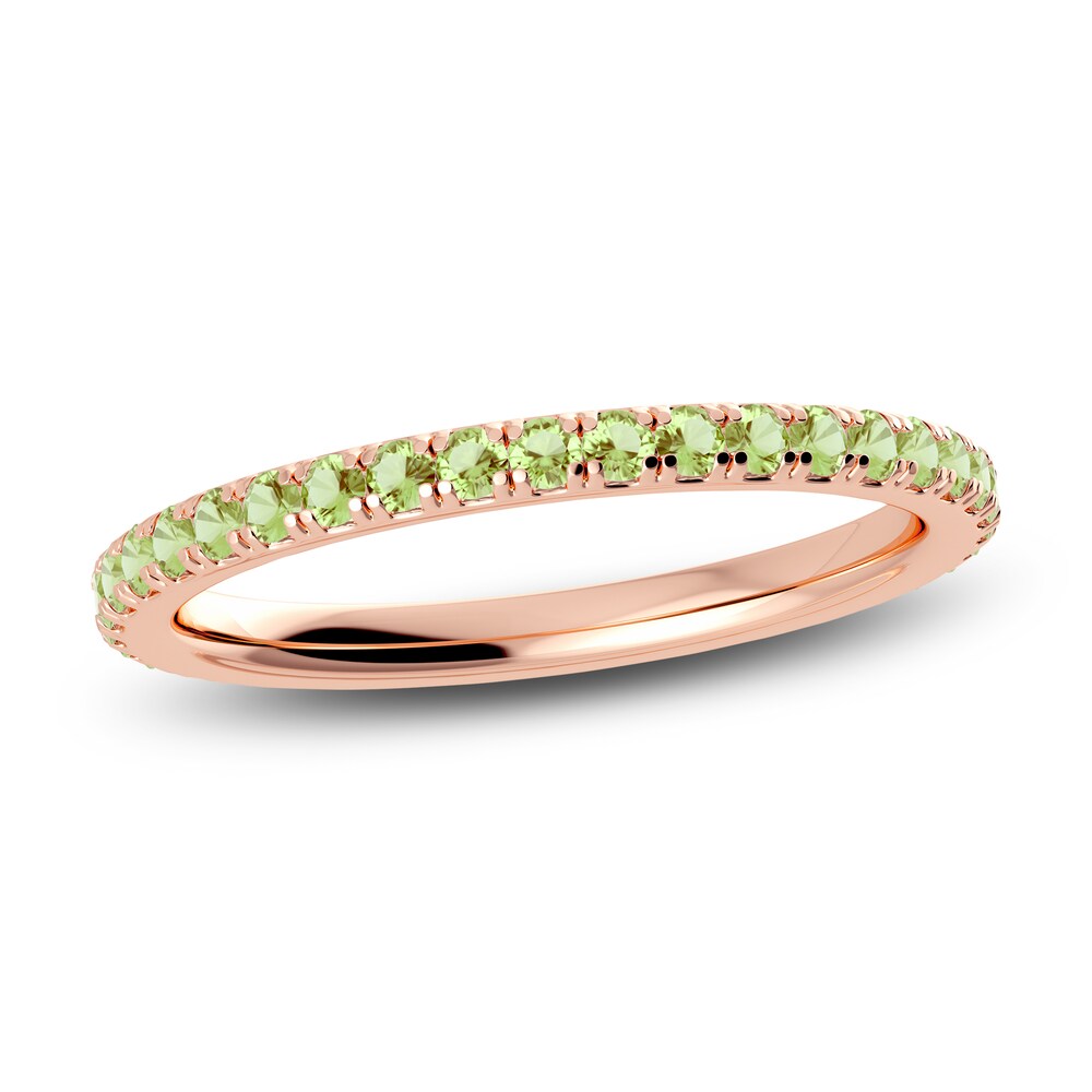 Juliette Maison Natural Peridot Eternity Ring 10K Rose Gold xZZN22yz