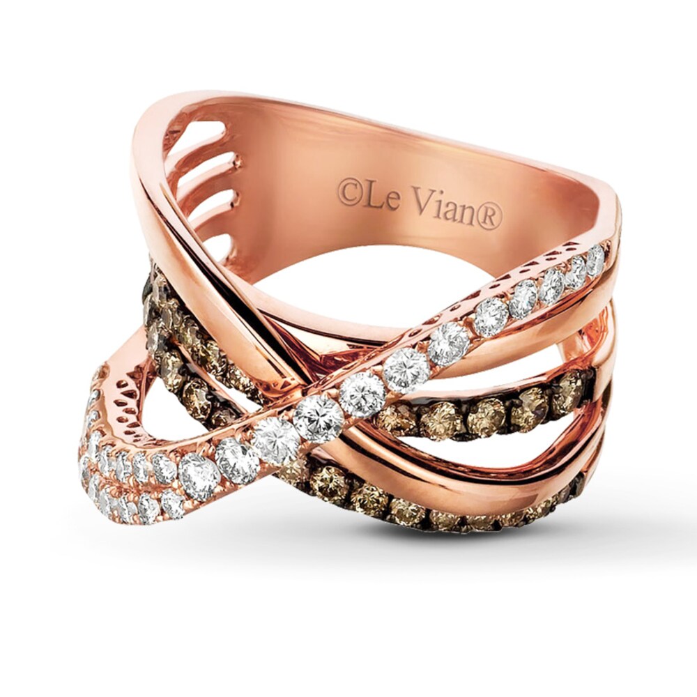 Le Vian Chocolate Diamonds 1-1/3 ct tw Ring 14K Strawberry Gold xaE2WfTZ