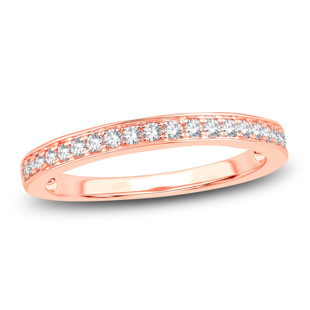 Diamond Wedding Band 1/5 ct tw Round 14K Rose Gold yWuPYi20