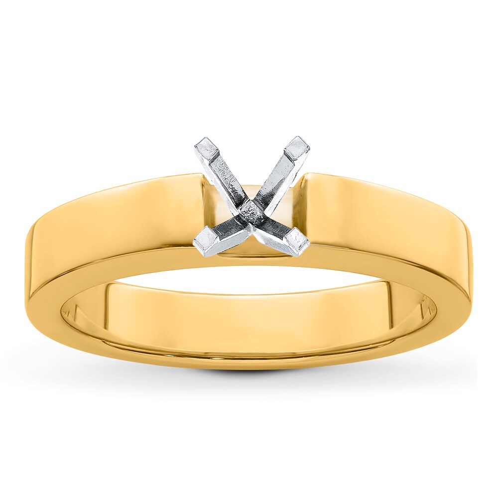Diamond Engagement Ring Setting 14K Yellow Gold ycgb47aj