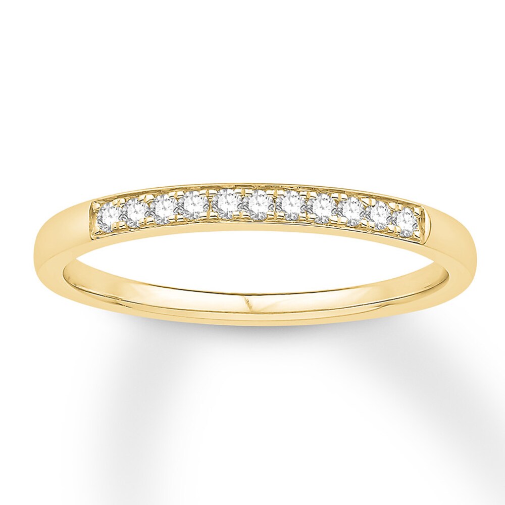 Diamond Anniversary Ring 1/8 ct tw Round 14K Yellow Gold yv0gHxh4