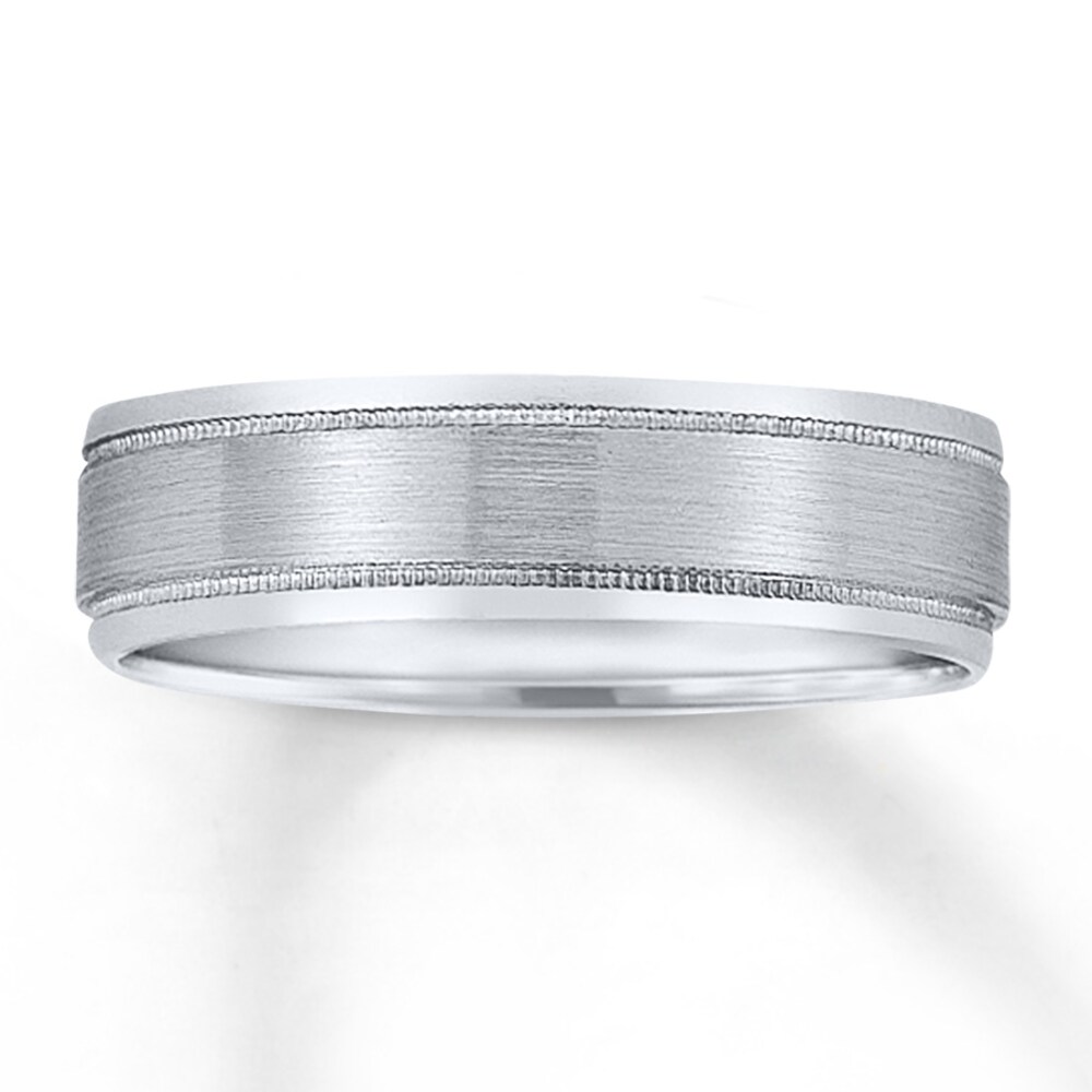Wedding Band 14K White Gold 6mm yw1cD4Is
